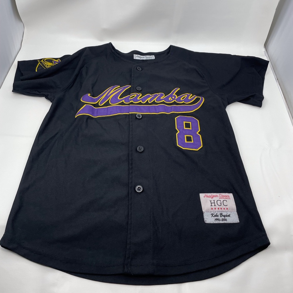 Headgear Classics Kobe Bryant Black Mamba #24 Jersey #8 Youth Size Large.
